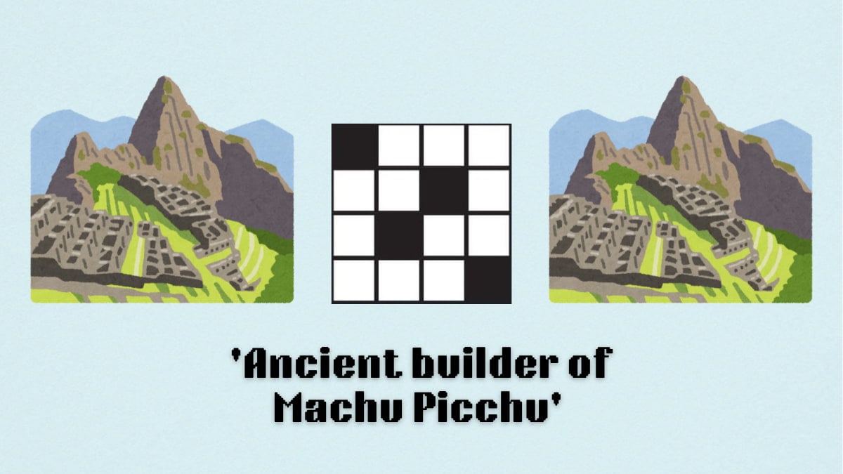 Picture showing the Ancient builder of Machu Picchu clue cover in NYT Mini Crossword.