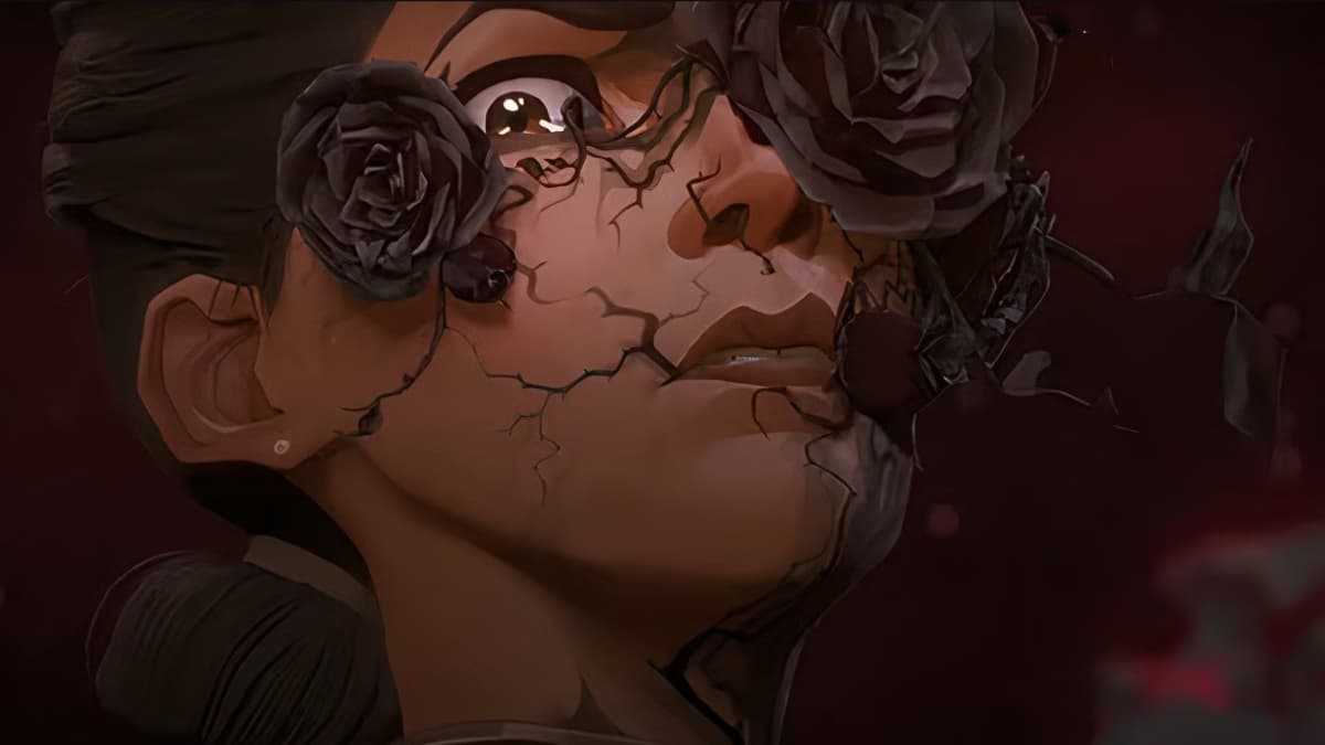 An image of the Black Rose taking over Mel's assistant from season 2 of Arcane. These mages operate from the shadows, and make Black Roses appear with their magic.