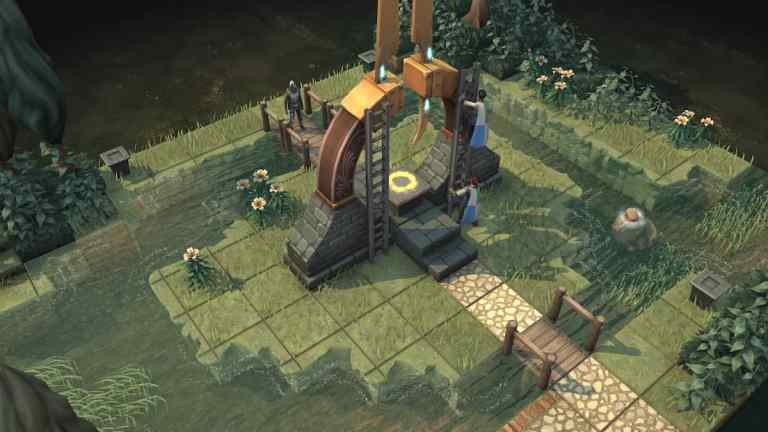 Picture showing the Obelisk used to tune weapon and armor in Brighter Shores.