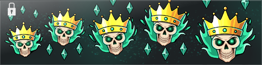 Cartoon skulls with a crown in a Black Ops 6 Calling Card