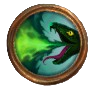 A green snake breathes a flame of poison in The Bazaar. This is the image for the Initial Dose skill