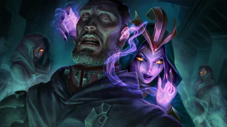 Picture showing LeBlanc taking control of the Noxian man in Runeterra.