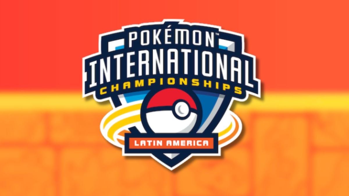 Pokémon LAIC logo with blurred pattern background.