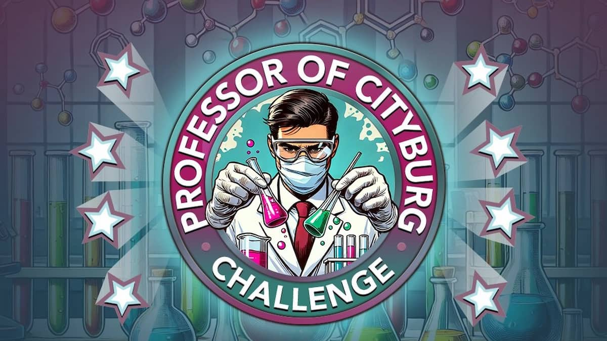 Picture showing the cover of Professor of Cityburg challenge in Bitlife.