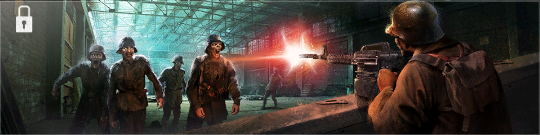 A soldier with an LMG against Zombies in a Black Ops 6 Calling Card