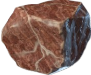 A cube of red marble from Enshrouded.