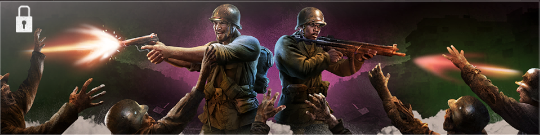 Two soldiers facing the Zombie horde in a Black Ops 6 Calling Card