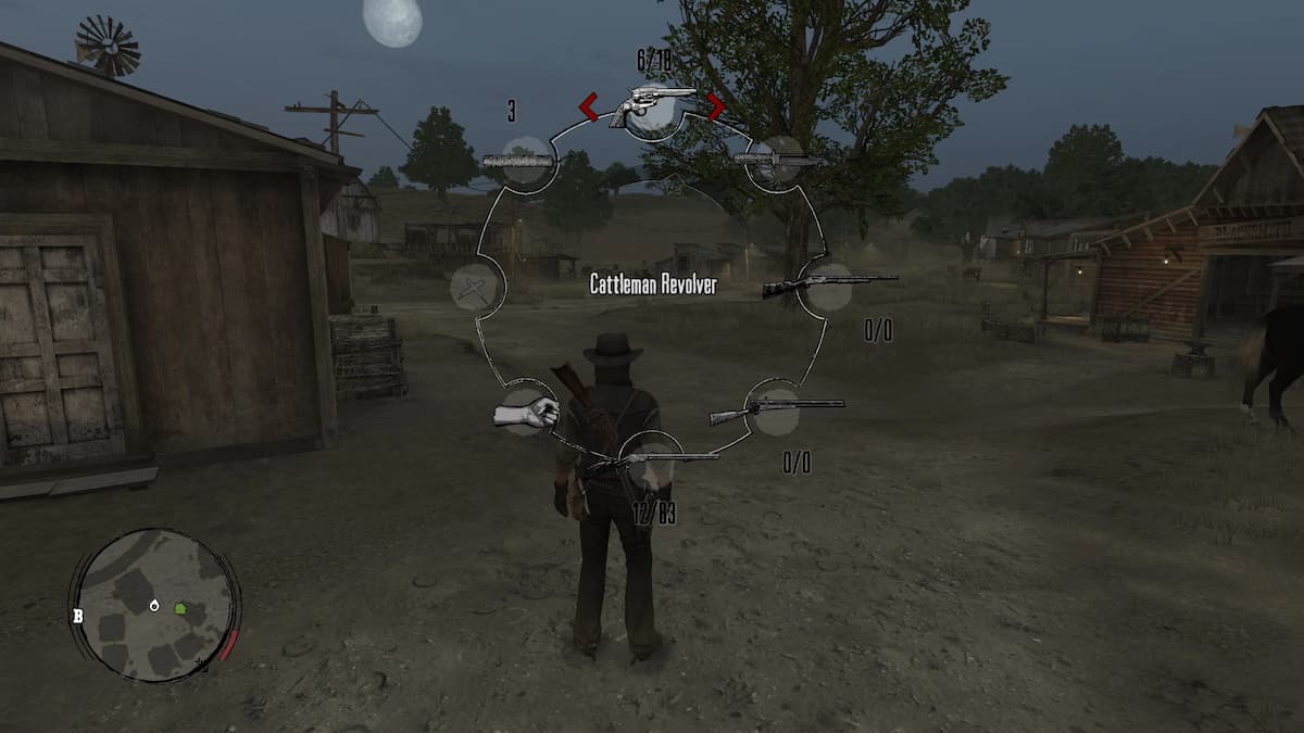 Weapon Wheel mod showcased in RDR on PC.