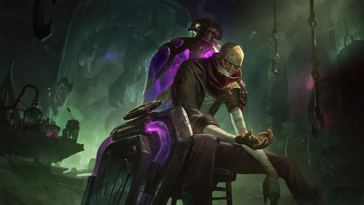 Picture showing Singed from arcane and league of legends.