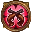 The icon for the Deadly Eye skill, showing two revolvers crossed over each other.