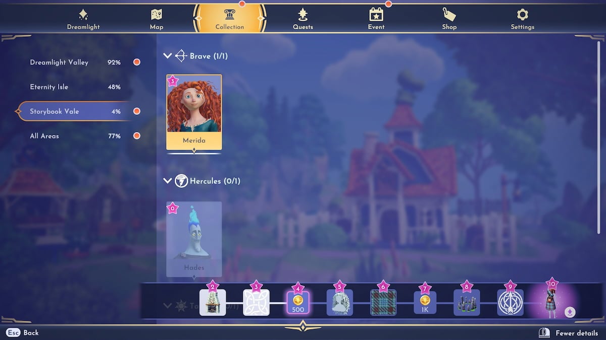 All of Merida's friendship rewards in Disney Dreamlight Valley.