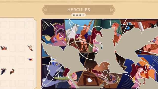 An incomplete puzzle retelling the story of Hercules in Disney Dreamlight Valley.