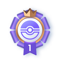 A purple ribbon with a bronze crown and outline in Pokemon TCG Pocket.