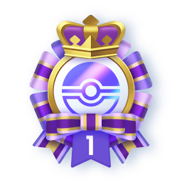 A purple emblem with a gold and purple crown and gold outlines in Pokemon TCG Pocket.