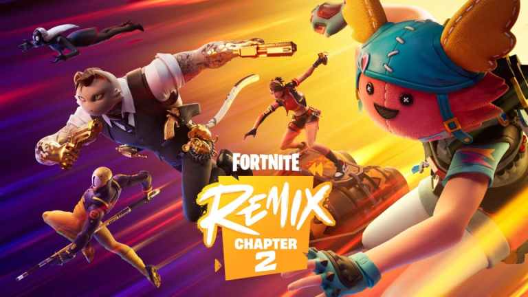 Character art for Fortnite Remix's Battle Pass, including several characters.