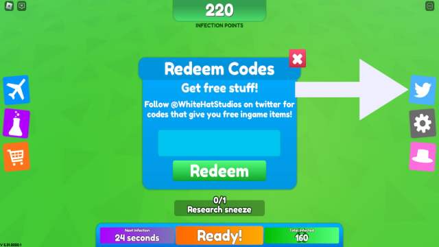 How to redeem Virus Simulator codes.