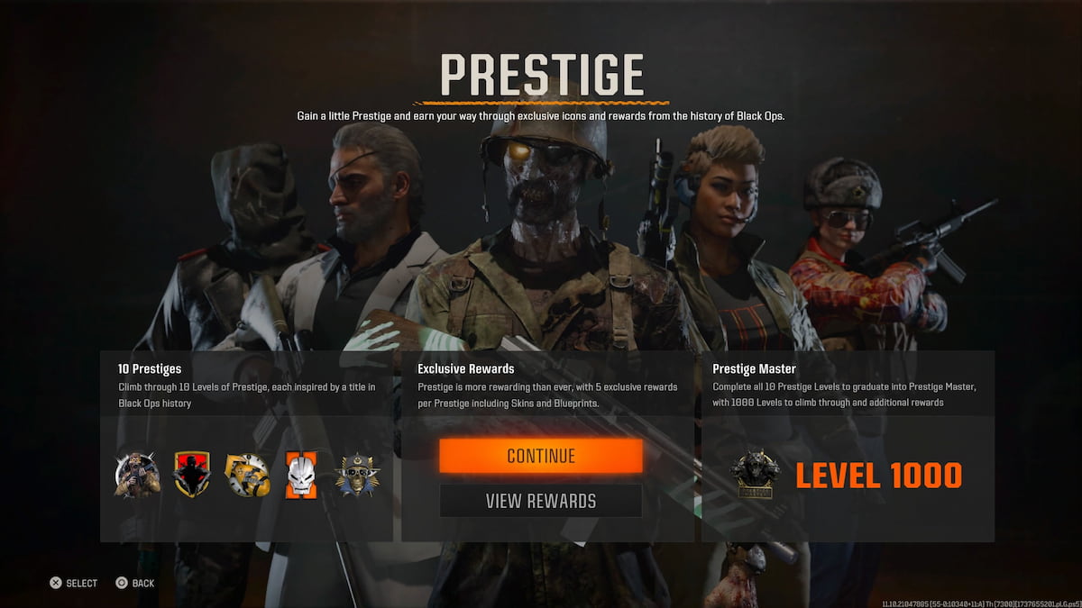 BO6 Prestige mode page