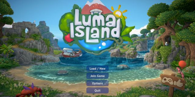 The loading screen for Luma Island.