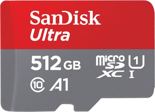 Top view of the SanDisk microSDXC 512GB. More details below.