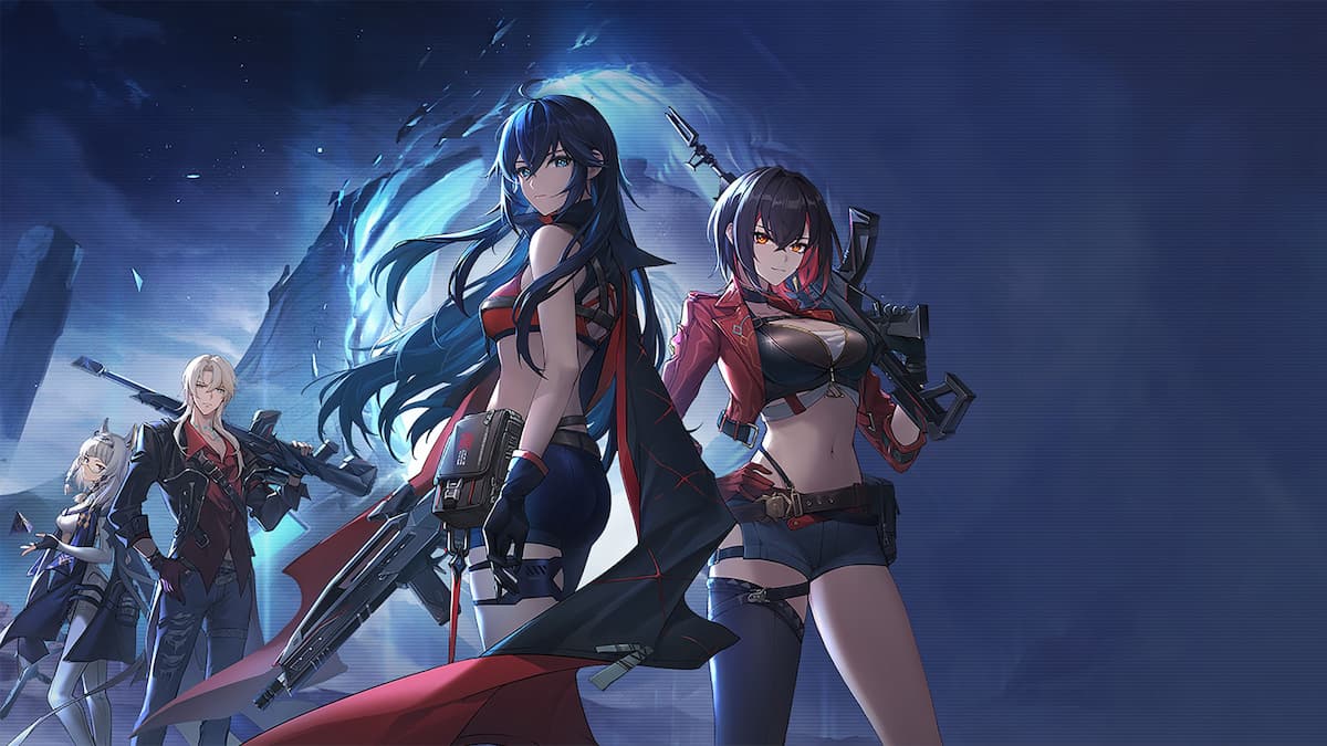 Strinova promo image featuring characters holding assault rifles and snipers.