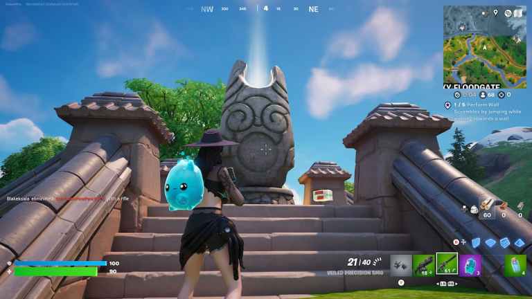 fortnite character and a sprite shrine