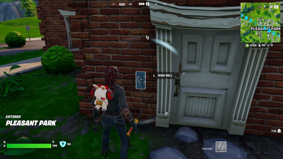 An image of a house with a doorbell in Fornite OG.
