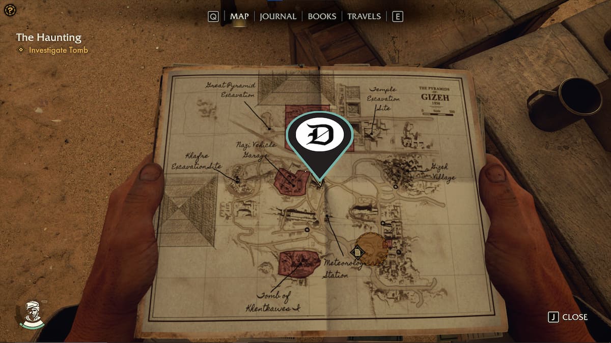 Gizeh medicine bottle location 22 map pin