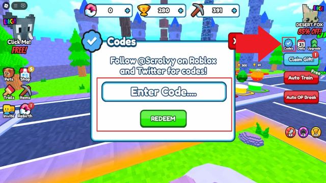 How to redeem +1 block per click codes