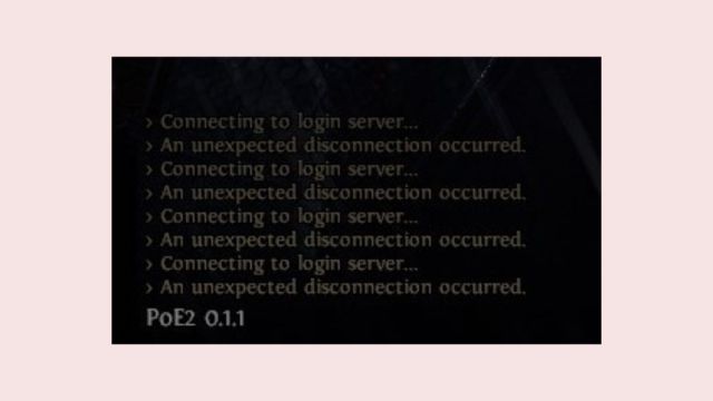 Path of Exile 2 error code pasted onto a pink background.
