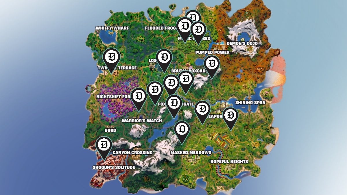 sprite shrine locations on the fortnite chapter 6 season 1 map