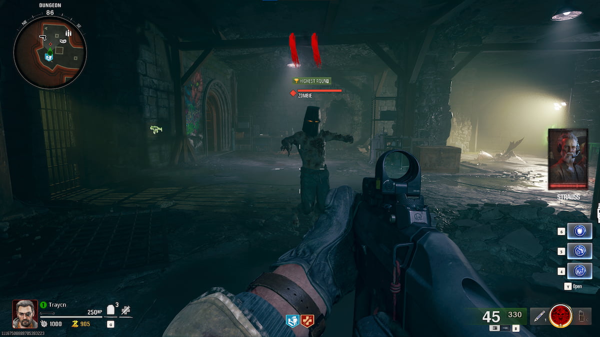 Zombie wearing a knight's helmet in Black Ops 6