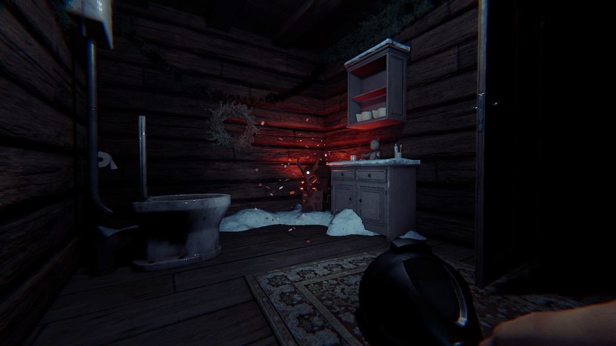a krampus box in the bathroom in phasmophobia.