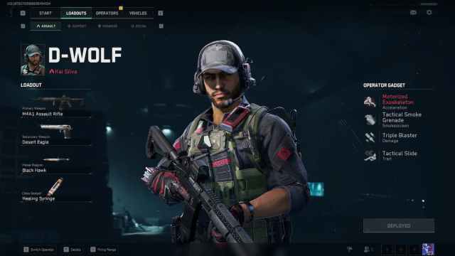Assault class loadout in Delta Force