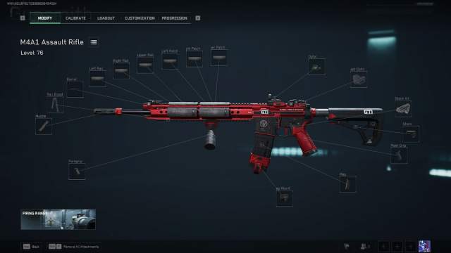 Delta Force M4A1 attachment screen