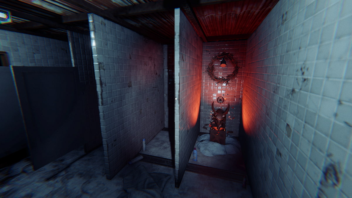 A krampus box in the eastern bathroom in phasmophobia.