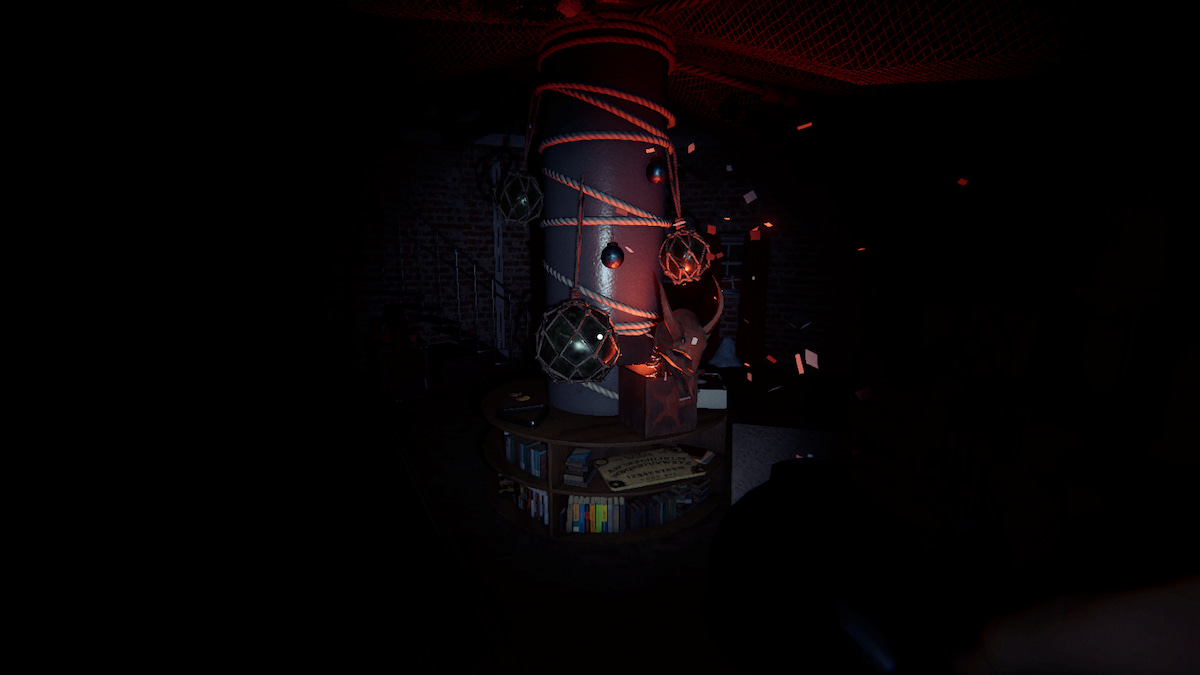 a krampus box in a games room in phasmophobia.
