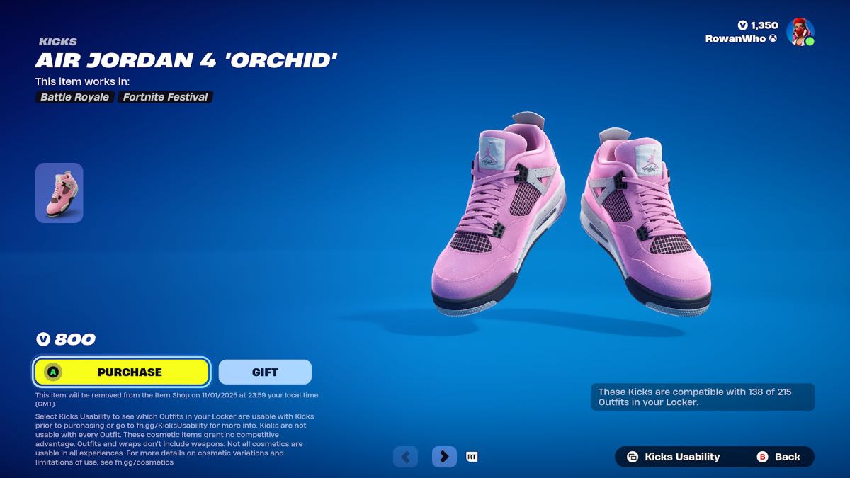 air jordan 4 orchid