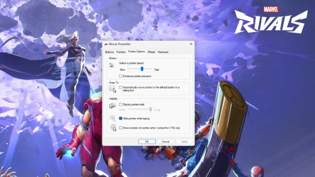 Marvel rivals windows enhance pointer precision setting to turn off mouse acceleration