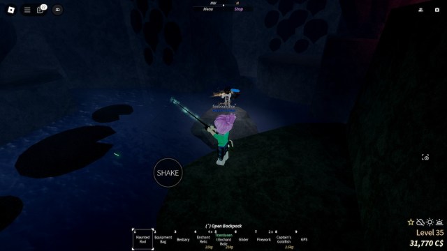 Fishing in Vertigo in Roblox Fisch.