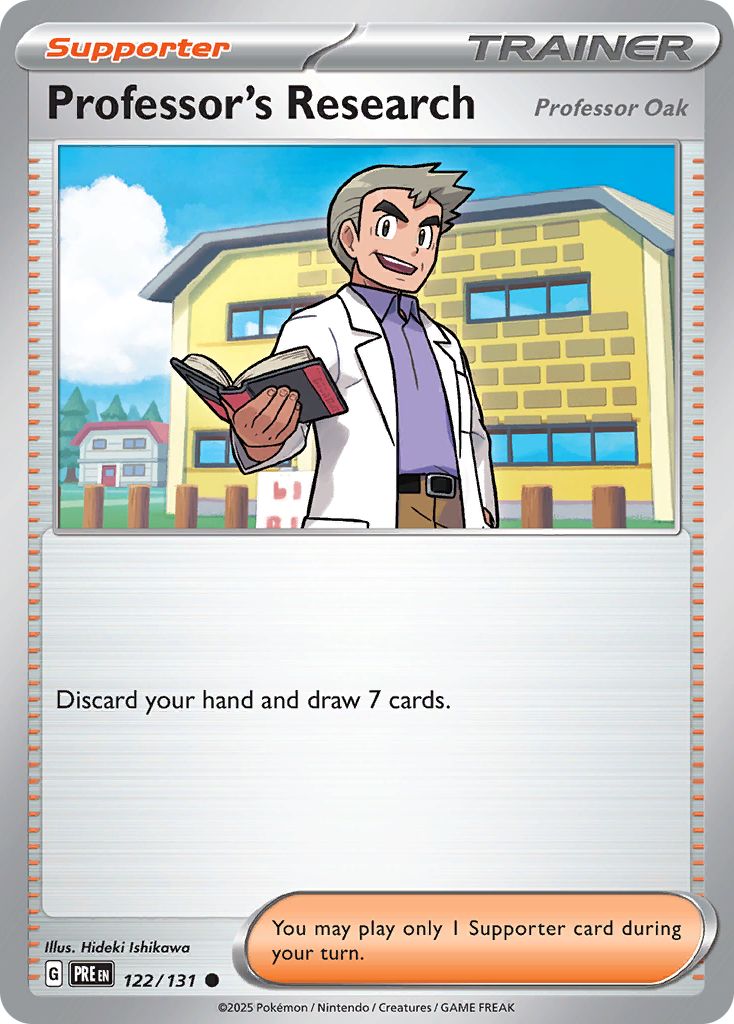Professor's Research Pokémon card.