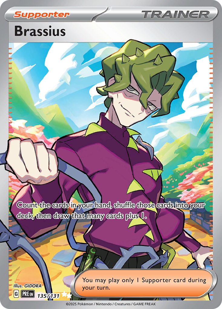 Brassius Pokémon card.