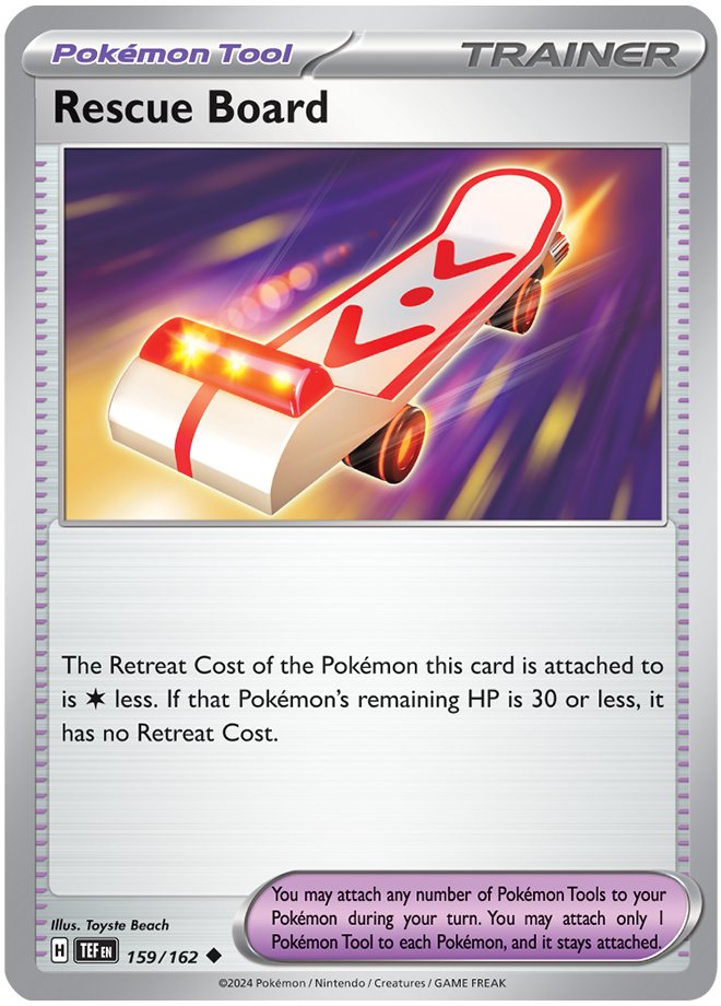 Rescue Board Pokémon card. 