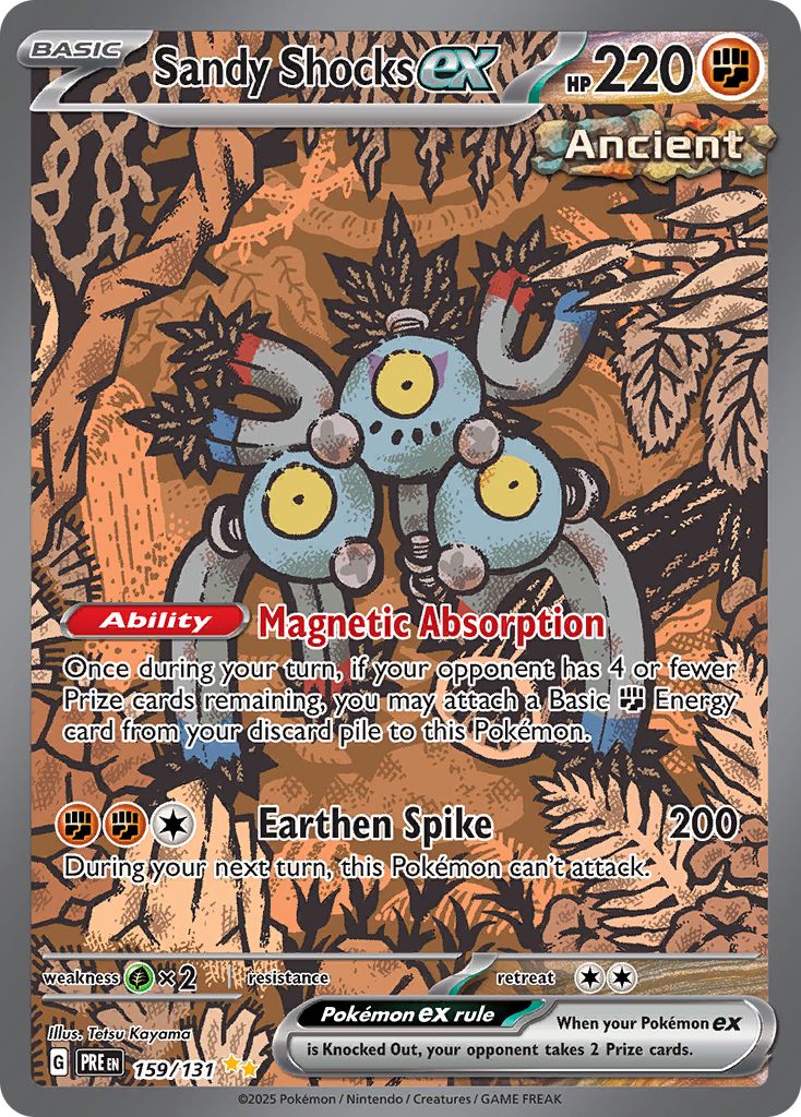Sandy Shocks ex Pokémon card.