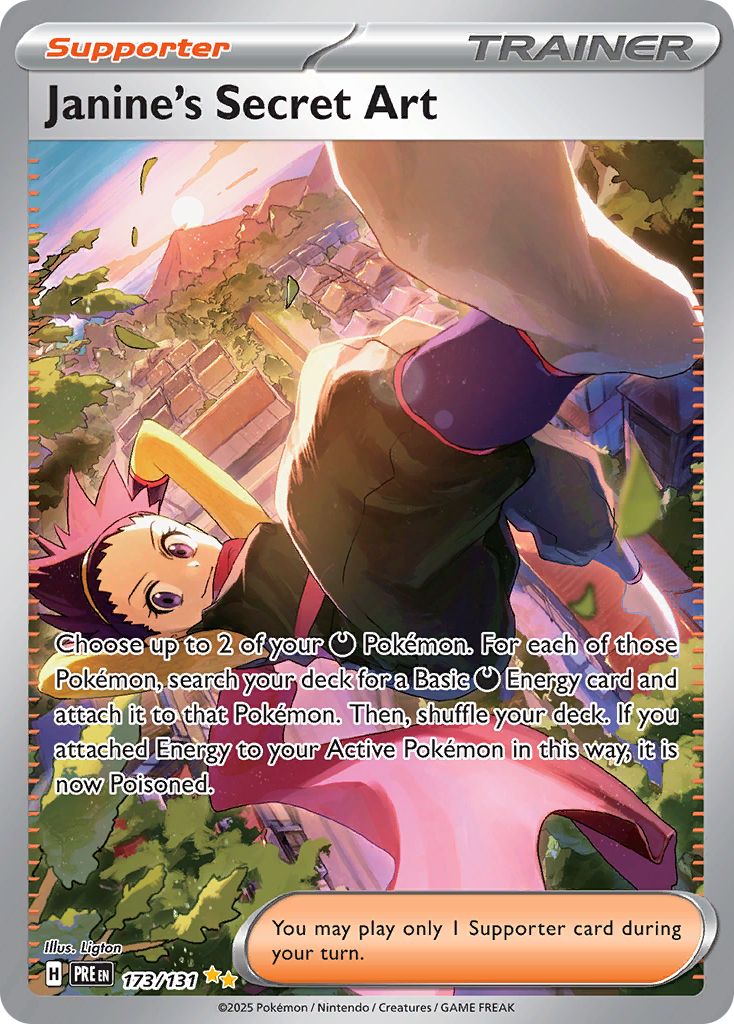 Janine's Secret Technique Pokémon card.