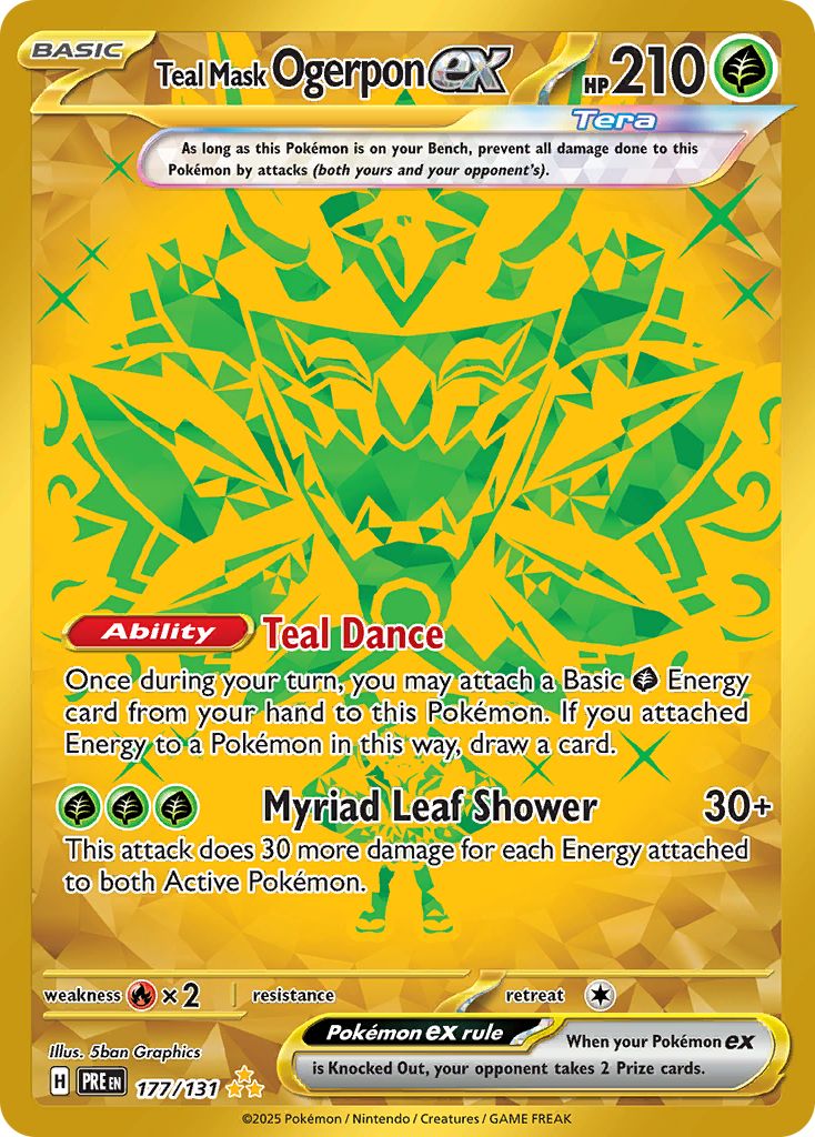 Teal Mask Ogerpon ex Pokémon card.