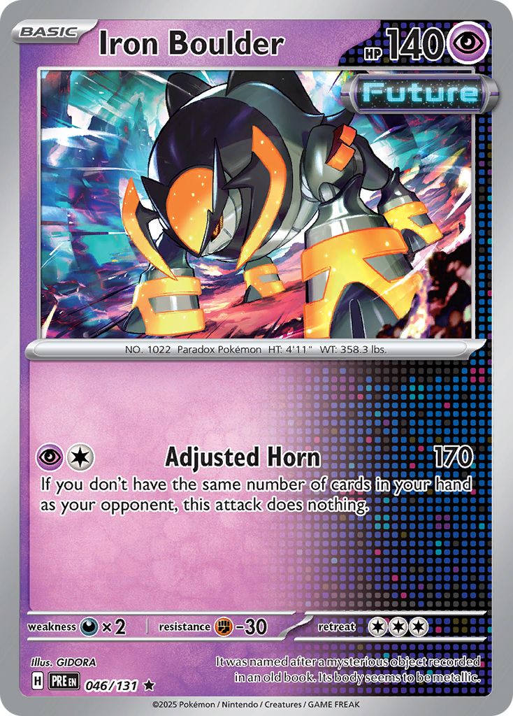 Iron Boulder Pokémon card.