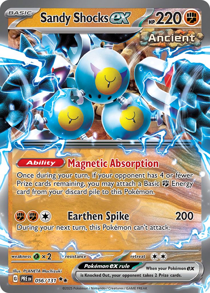 Sandy Shocks ex Pokémon card.