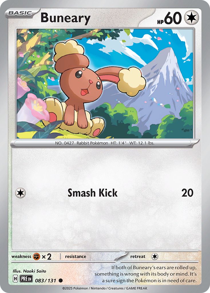 Buneary Pokémon card.