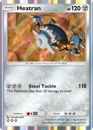 Heatran from Space-Time Smackdown in Pokemon TCG Pocket