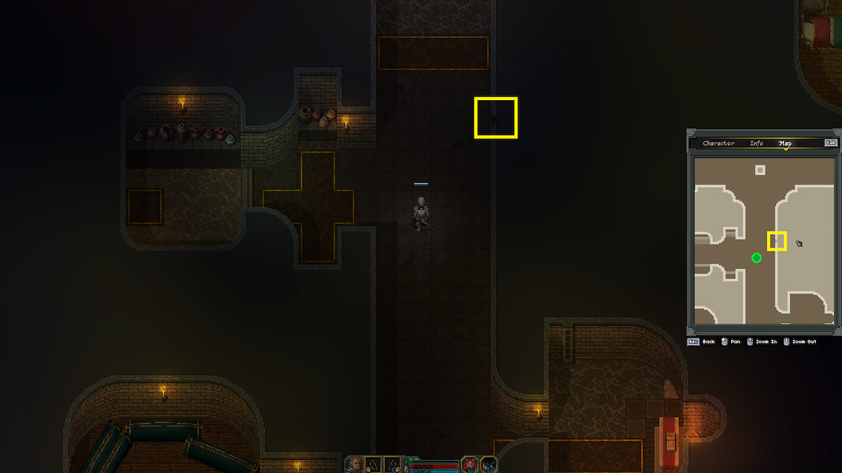Picture showing the exact visual clue to find the entrance of a secret room in Heroes of Hammerwatch 2.